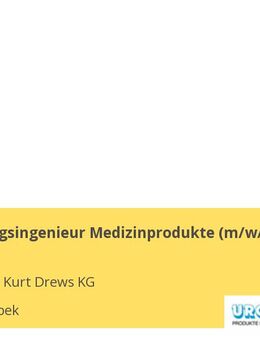 Entwicklungsingenieur Medizinprodukte (m/w/d) - Oststeinbek