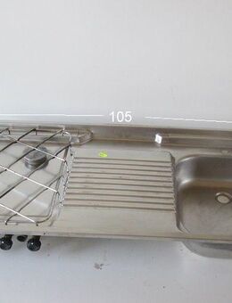 Cramer Kochfeld 50mba 3-flammig LINKS mit Spülbecken gebr. ca 105 x 47 cm (zB Hobby) quadratisches Gitter ohne Blende 50 mBar OHNE Typenschild - Schotten Zentrum