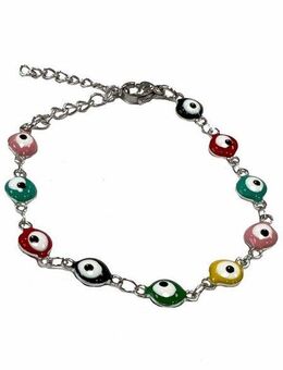 Firetti Armband Schmuck Geschenk Armschmuck Armkette Schutz türk. Auge, Made in Germany - mit Glasstein