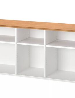 Kommode/ Schrank weiß mit Eichenplatte - Oldenburg