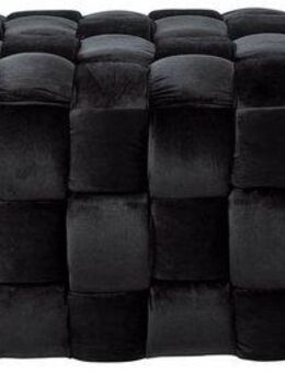 Jahnke Hockerbank WEB ART L (1 St), Hocker, Couchtisch, Beistelltisch gepolstert in edler Flechtoptik