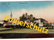 Alte Ansichtskarte „Stolpen i. Sa. – Schloß und Kirche“, gelaufen 1919 - Landsberg