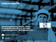 Abteilungsleitung Supply Chain / Produktionssteuerung (m/w/d) - Logistikingenieur, Betriebswirt für Logistik, Logistikfachwirt o. ä. - Maschinen- und Anlagenbau Schifffahrt - Dörth
