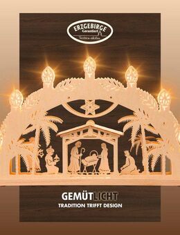 Weigla LED Schwibbogen Bethlehem, Holz Lichterbogen, NATUR, Christi Geburt, Made in Germany (1-tlg), Erzgebirge garantiert, Weihnachtsdeko Innen, Weihnachtsbeleuchtung