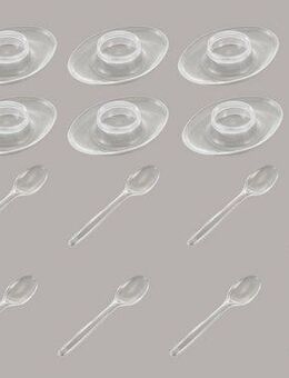 Ruco Eierbecher, (Set, 10 Becher und 10 Löffel-tlg), Kunststoff