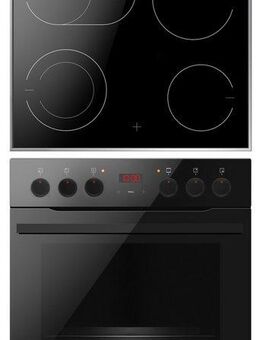 Amica Elektro-Herd-Set Fusion Design, mit 1-fach-Teleskopauszug, Steam Clean