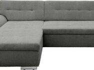 DOMO collection Ecksofa Treviso viele Bezüge, auch in Cord, L-Form, B/T/H: 267/80/83 cm, wahlweise mit Bettfunktion, incl. Zierkissen, hochwertige Steppung