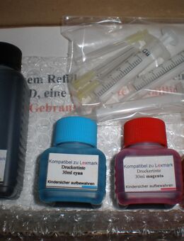 Nachfülltinte für Lexmark,Universalnachfülltinte,Reiniger, Lexmark Drucker + Scanner - Saffig