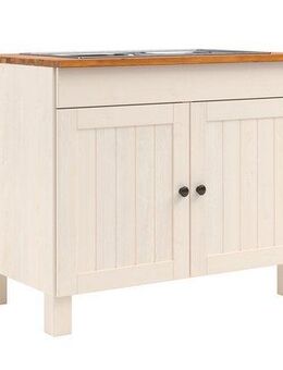 Home affaire Spülenschrank Alby2 Mit Metallgriffen, Breite 100 cm