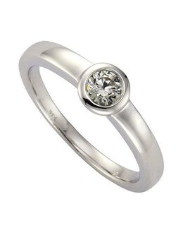 Zeeme Fingerring Silber 925 rhodiniert mit Zirkonia weiß