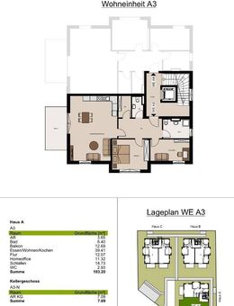 Sonnige 3-Zi.-Neubau-Wohnung im 1. OG in bevorzugter, ruhiger Lage - Haus A WHG 3 - Traunreut