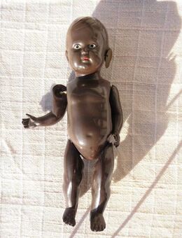 Schildkröt Puppe 14 cm dunkel dunkelhäutig Vintage 9,- - Flensburg
