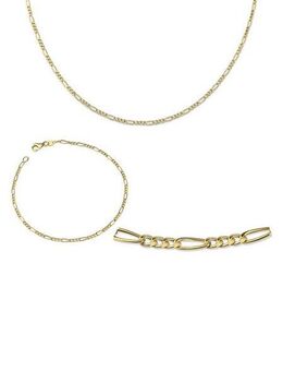 Firetti Ketten und Armband Set Multipack Schmuck Geschenk Gold 333 Halskette Armkette Figarokette (Set, 2-tlg)