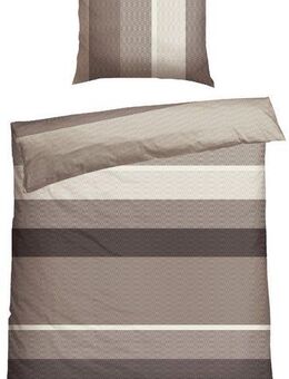 Schiesser Bettwäsche Endy Stripes aus weicher Baumwolle mit großen und kleinen Streifen, Renforcé, 2 teilig, Made in Green