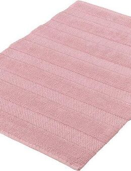 Kleine Wolke Badematte Tikka, Höhe 5 mm, rutschhemmend beschichtet, fußbodenheizungsgeeignet, Baumwolle, rechteckig, Badteppich, Uni-Farben, gestreift, Hoch-Tief Effekt