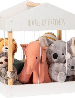 MUSTERKIND® Aufbewahrungsbox Plüschtier-BoxHouse of Friends, weiß/natur, FSC® - schützt Wald
