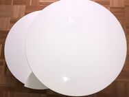 Couchtisch weiß, rund, Hochglanz, 360 Grad drehbar, 80 cm - Bielefeld