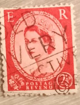 Briefmarke England Postage Revenue ER 2 1/2 Gestempelt - Chemnitz