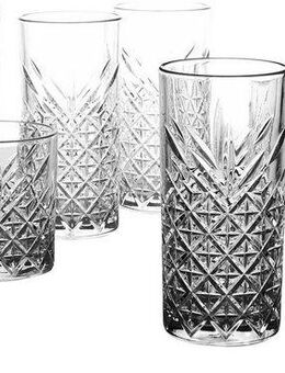 CreaTable Gläser-Set TIMELESS Trinkgläser, Glas, 4 Wassergläser, 4 Whiskygläser im Set