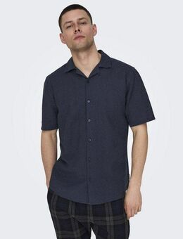 ONLY & SONS Kurzarmhemd ONSCAIDEN SS SOLID RESORT LINEN NOOS