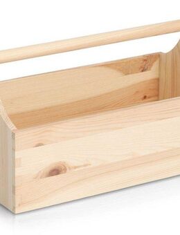 Zeller Present Werkzeugbox Kiefer, natürliches Holz, vielseitig, einfach tragbar