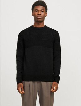 Jack & Jones Rundhalspullover JJJERRY KNIT CREW NECK AW24 mit Struktur