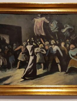 Macht des Kreuzes Ölgemälde Hans Freese 1941 Kruzifix Luther Martin Drama Propheten antik - Nürnberg