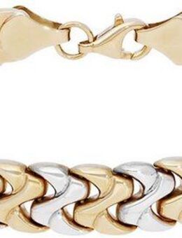 Firetti Armband Schmuck Geschenk Gold 375 Armschmuck Armkette Bicolor, ca. 8 mm breit
