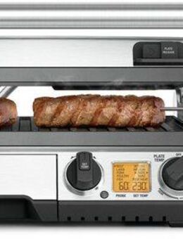 Sage Kontaktgrill the Smart Grill Pro, BGR840BSS, 2400 W, antihaftbeschichtete und geneigte Grillfläche