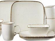 Ritzenhoff & Breker Frühstücks-Geschirrset Service, CASA Vintage/Used-Look (12-tlg), 4 Personen, Porzellan, (Teller, Schale, Kaffeebecher) 12 Teile, für 4 Personen