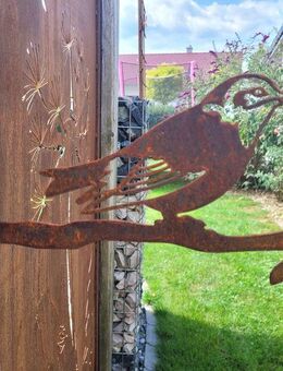 Baumstecker Fink Edelrost Vogel auf Ast - Kraftisried