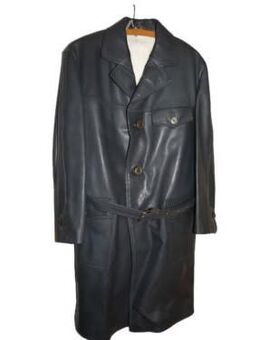 Herren-Echtleder-Mantel, Marke "Nikator", (DDR 1962) - Ziltendorf