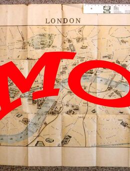 London, Historischer Stadtplan, Straßenkarte, um 1946 - Dresden