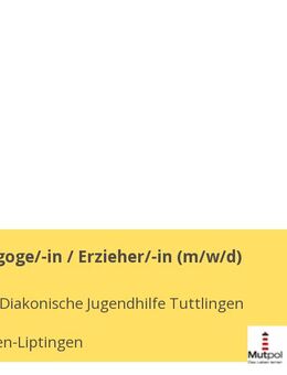 Sozialpädagoge/-in / Erzieher/-in (m/w/d) - Emmingen-Liptingen