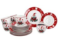 MamboCat Kaffeeservice 18tlg Kaffeeservice Weihnachtsmann 6 Pers. Kaffeetassen Kuchenteller, Porzellan, Weihnachtsgeschirr, Weihnachten, Weihnachtsset, Geschirr