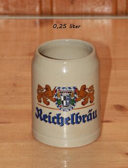 Reichelbräu Bierkrug 0,25 l Steinzeug Steingut Keramik neuwertig - Borken