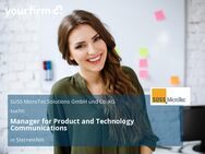 Manager for Product and Technology Communications - Sternenfels