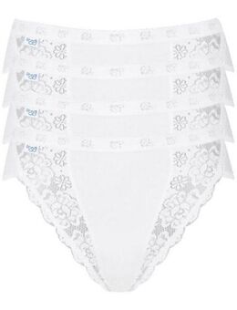 sloggi Tai-Slip Chic Tai 4P (4er Pack) Damenslip mit elastischen Spitzeneinsätzen