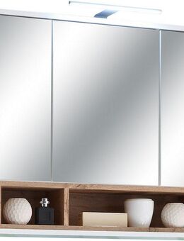 BASIC by Balculina Spiegelschrank Mila, Badezimmerschrank BxHxT 80x72x21 cm (1-St) Breite 80cm, Tür L/R monierbar, FSC-Mix 70%