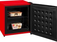 exquisit Gefrierschrank GB40-150E rot, 51 cm hoch, 47 cm breit, 31 L Volumen, 4 Sterne Gefrieren