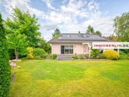 IMMOBERLIN.DE - Sympathischer Bungalow mit idyllischem Südgarten nahe Falkenhagener See & Ortszentrum - Falkensee