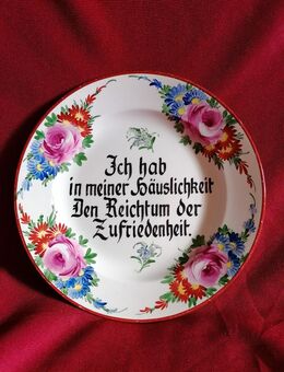 Antiker Wandteller mit Spruch - Neuburg (Donau)