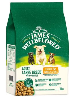 James Wellbeloved Adult Large Breed Dog Hypoallergenic Truthahn & Reis - Sparpaket: 2 x 10 kg