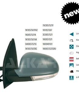 AUßENSPIEGEL SPIEGEL LINKS EL. VW GOLF 5 V 1K1 1K1857507FK NEU - Dortmund Wickede