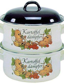 Krüger Dampfgartopf KARTOFFEL, Emaille (1-tlg), Dampfkochtopf, Induktion