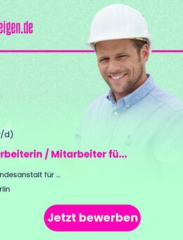 Mitarbeiterin / Mitarbeiter für das Baumanagement (w/m/d) - Berlin