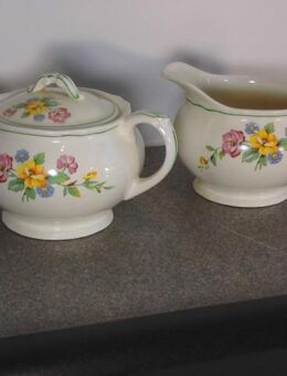 Grindley England Creampetal Milchgießer+Zuckerdose Blumen Vintage zus. 10,- - Flensburg