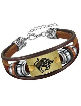 Firetti Armband Schmuck Geschenk Armschmuck Armkette Edelstein Sternzeichen, Made in Germany - mit Hämatit - mit Holzimitat