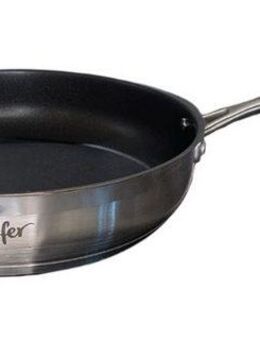 Käfer Bratpfanne Käfer Edelstahlpfanne, Edelstahl 18/10 (1-tlg), Edelstahl, Teflon Select®, ergonomisch, induktionsgeeignet