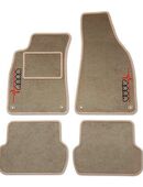 Handmade Velourmatten Fußmatten SET für AUDI Modellauswahl STICKEREI Set7743 in 42105